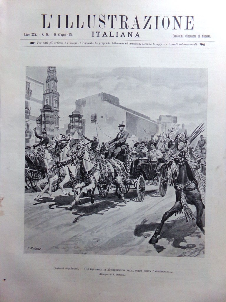 L'Illustrazione Italiana 26 Giugno 1898 Processo di Milano Bombe Juan …