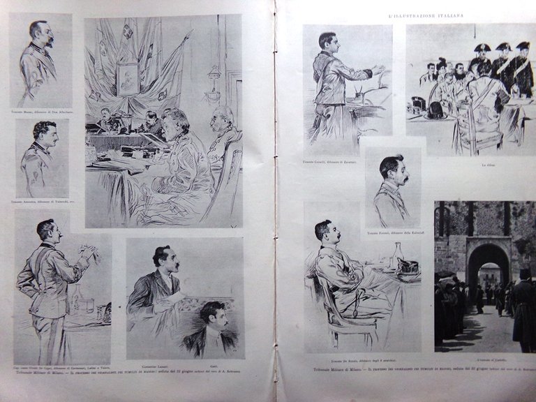 L'Illustrazione Italiana 26 Giugno 1898 Processo di Milano Bombe Juan …