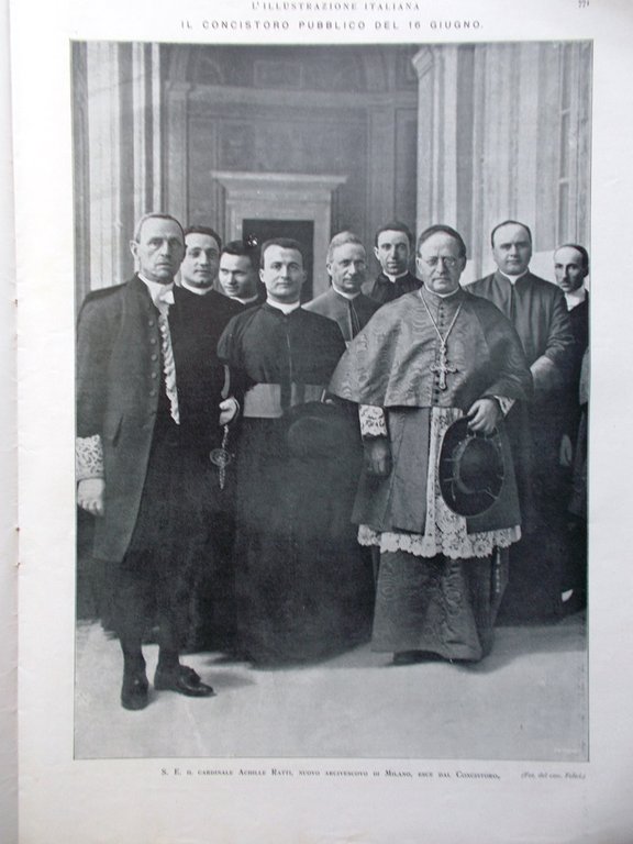 L'Illustrazione Italiana 26 Giugno 1921 Baracca Giovanni Papini Concistoro Roma