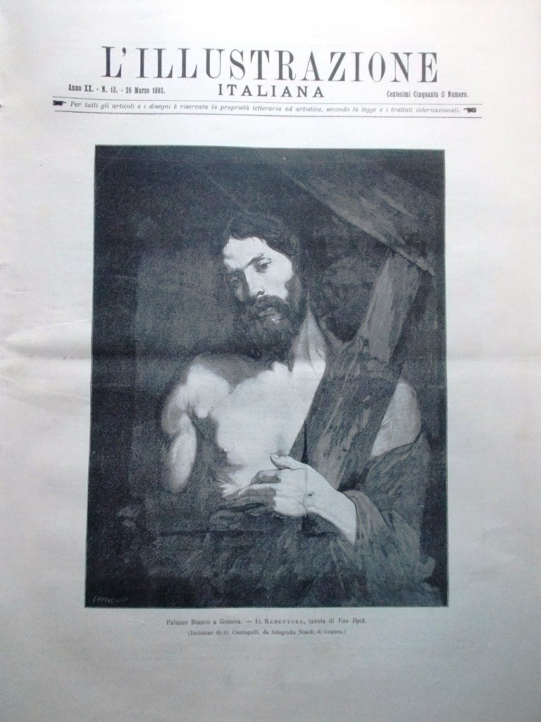 L'Illustrazione Italiana 26 Marzo 1893 Amicis Regina Coeli Tanlongo Heine …