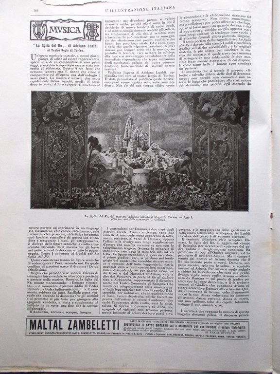 L'Illustrazione Italiana 26 Marzo 1922 Sovrani del Belgio Gandhi Abbazia …