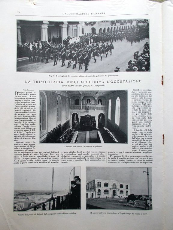 L'Illustrazione Italiana 26 Marzo 1922 Sovrani del Belgio Gandhi Abbazia …