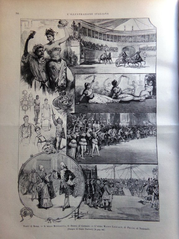 L'Illustrazione Italiana 26 Novembre 1893 Camera Ciajkovskij Nigra Kalnosi Moda