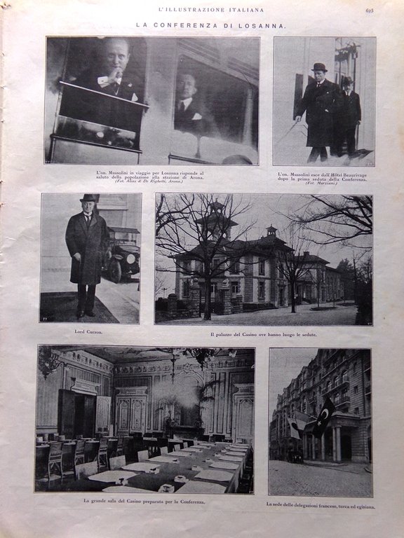 L'Illustrazione Italiana 26 Novembre 1922 Mussolini Losanna Camera Coppa Florio | Immagine Gallery 3