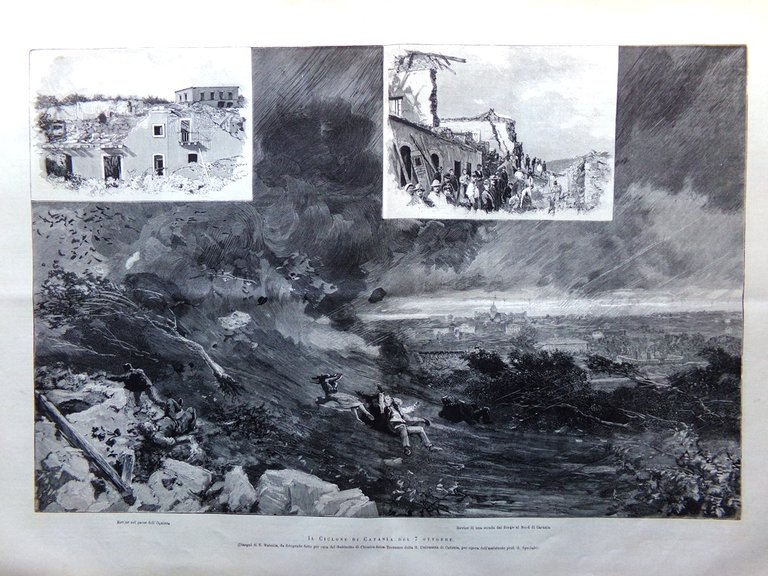 L'Illustrazione Italiana 26 Ottobre 1884 Ciclone di Catania Hans Makart … | Immagine Gallery 4