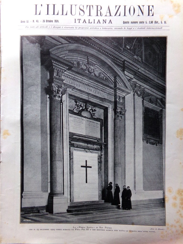 L'Illustrazione Italiana 26 Ottobre 1924 Porta Santa Ascari Ottawa Bovisa … | Immagine principale