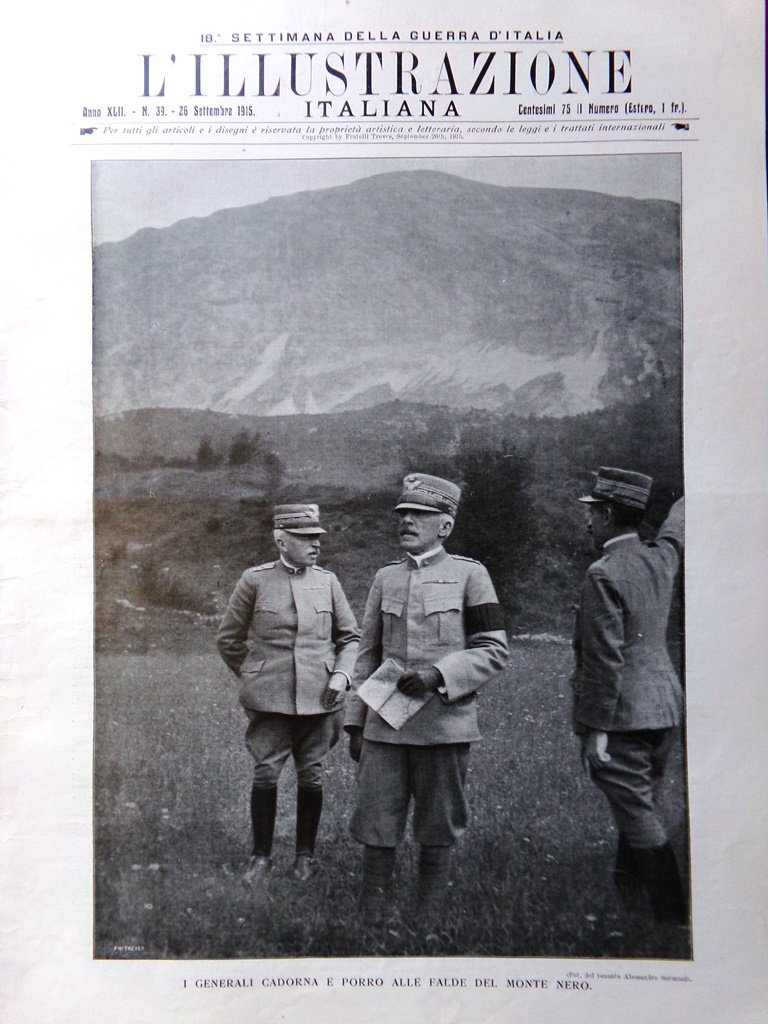 L'illustrazione Italiana 26 Settembre 1915 WW1 Toscanini Minghetti Padre Semeria