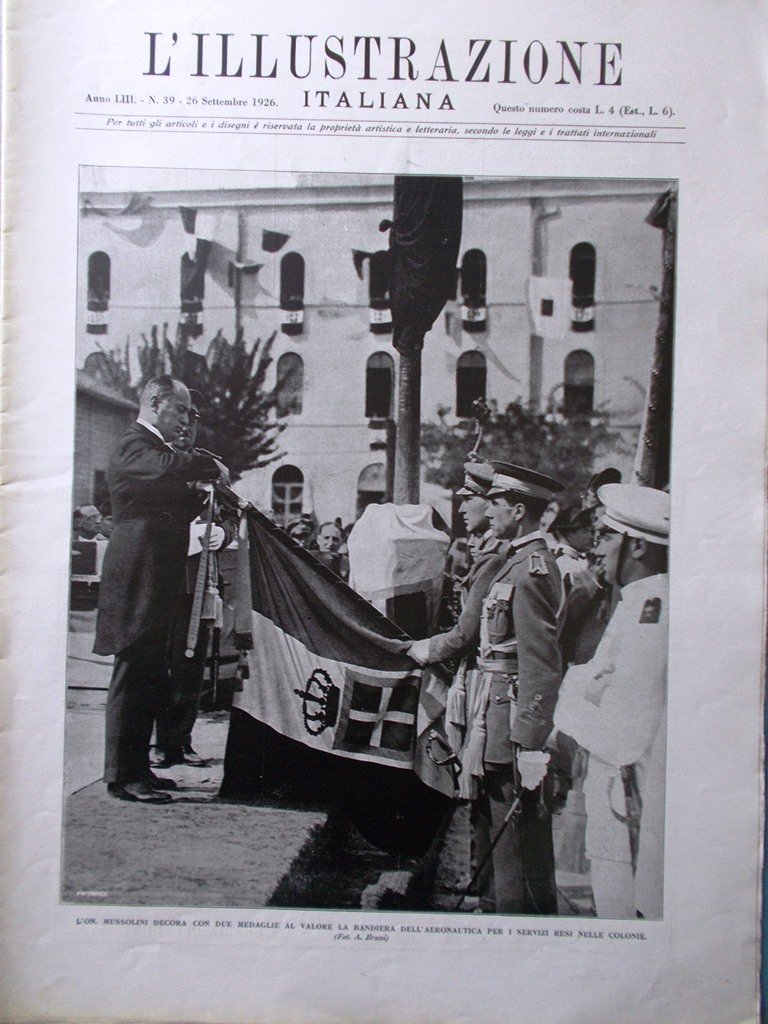 L'Illustrazione Italiana 26 Settembre 1926 Patto Italia Romania Croce Rossa … | Immagine principale