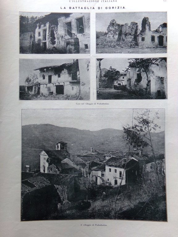 L'illustrazione Italiana 27 Agosto 1916 WW1 Battaglia Gorizia Rosso San …