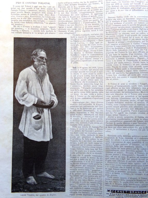 L'Illustrazione Italiana 27 Dicembre 1903 Tolstoj Capodanno D'Annunzio Bambini