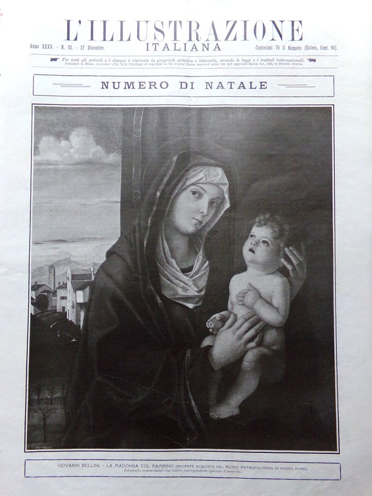 L'illustrazione Italiana 27 Dicembre 1908 Natale Betlemme Giocattoli San Marco | Immagine principale