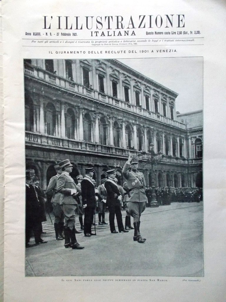 L'Illustrazione Italiana 27 Febbraio 1921 Mariano Fortuny Dalbono Ravenna Dante