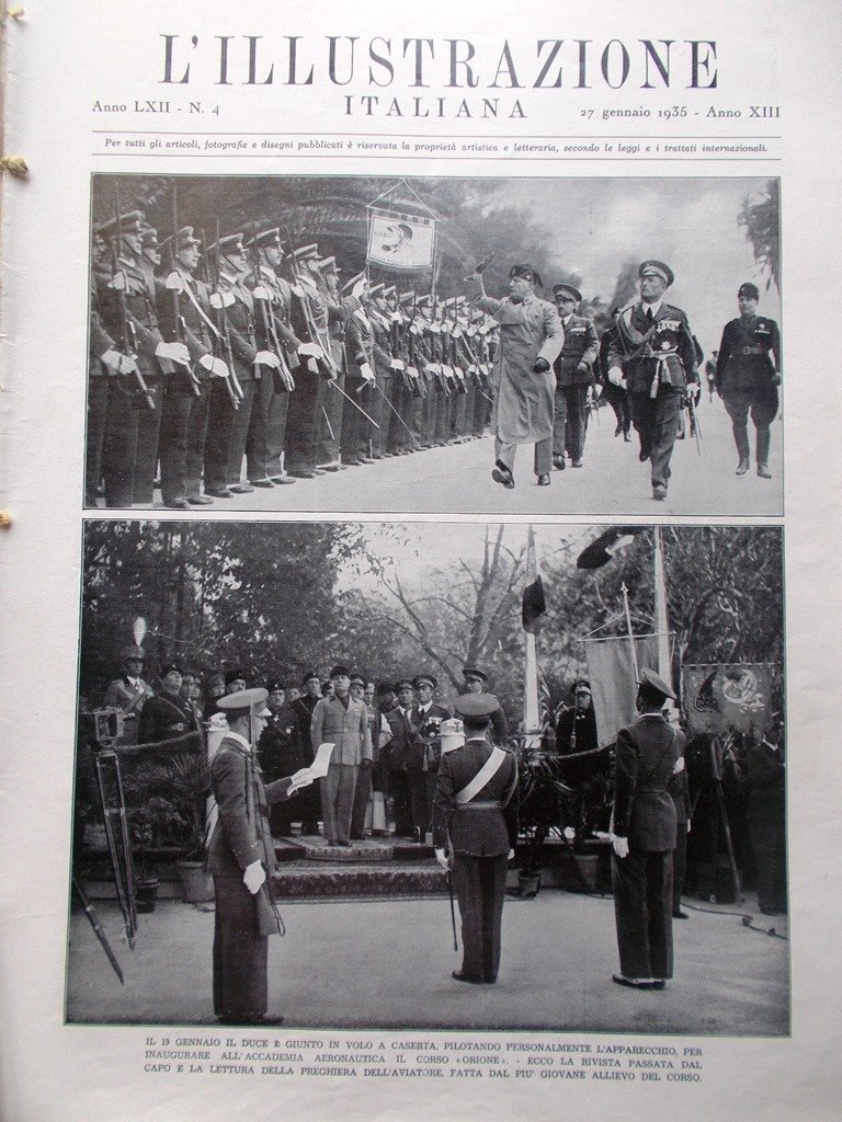 L'Illustrazione Italiana 27 Gennaio 1935 Motonautica Firdusi Chirurgia Estetica | Immagine principale