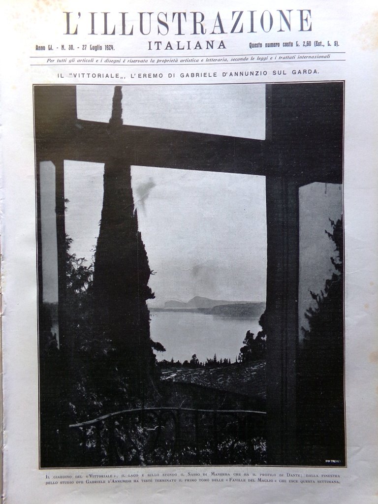 L'Illustrazione Italiana 27 Luglio 1924 Incendio di Messina Olimpiadi Garibaldi | Immagine principale