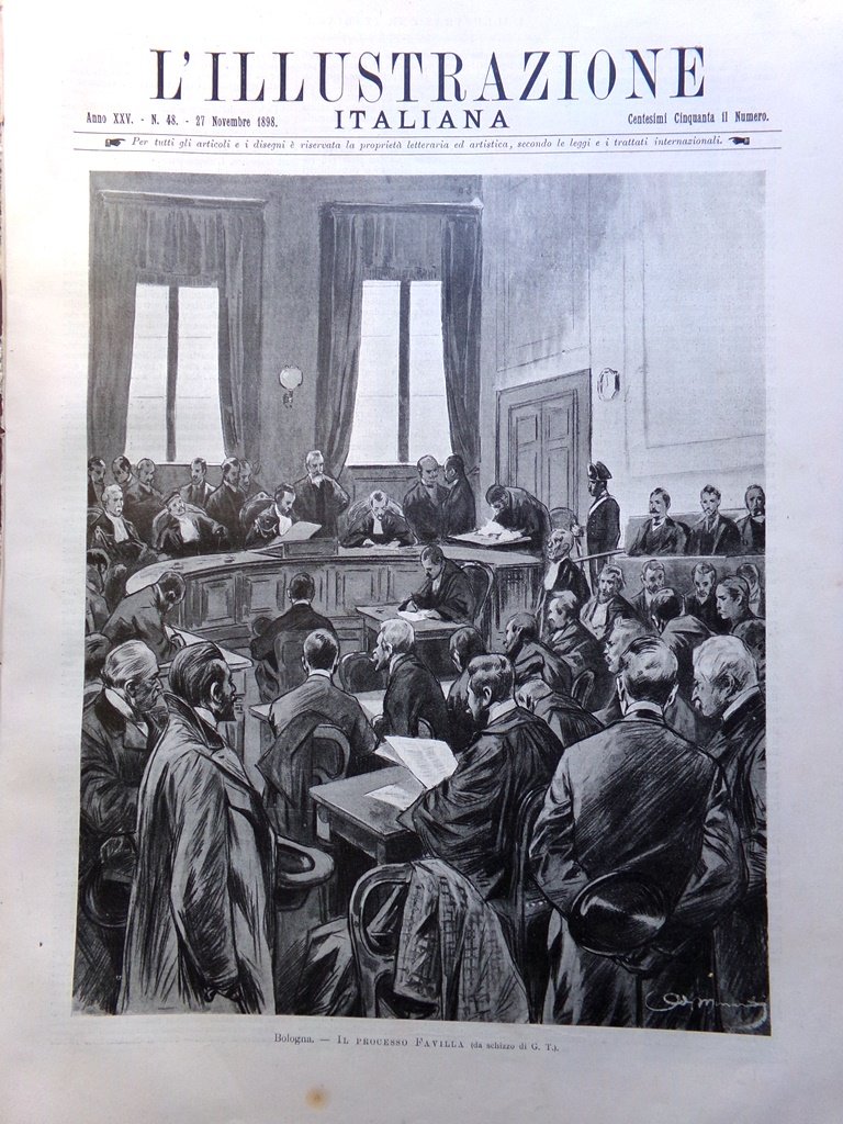 L'Illustrazione Italiana 27 Novembre 1898 Favilla Fedora Giordano Buenos Aires