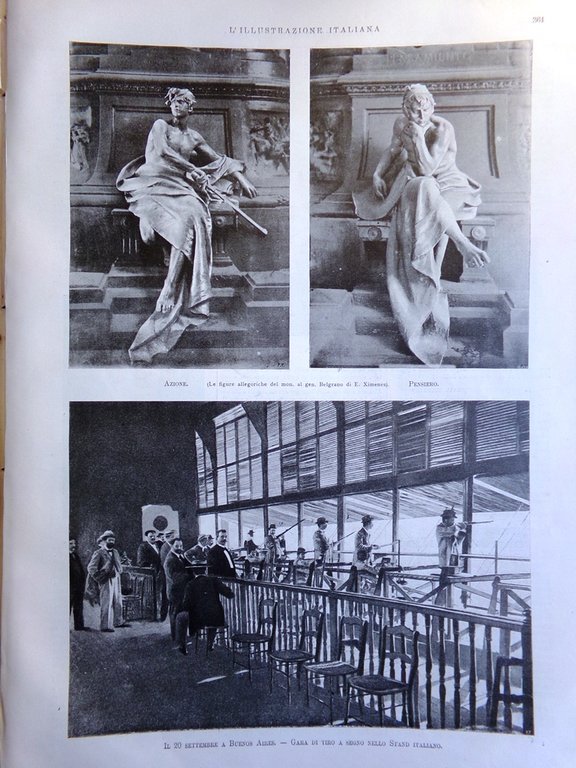 L'Illustrazione Italiana 27 Novembre 1898 Favilla Fedora Giordano Buenos Aires