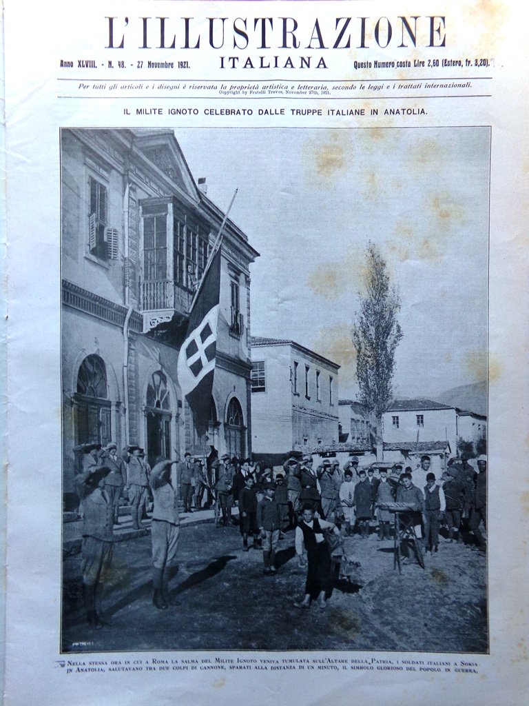 L'Illustrazione Italiana 27 Novembre 1921 Nazario Sauro Tomba di Virgilio … | Immagine principale