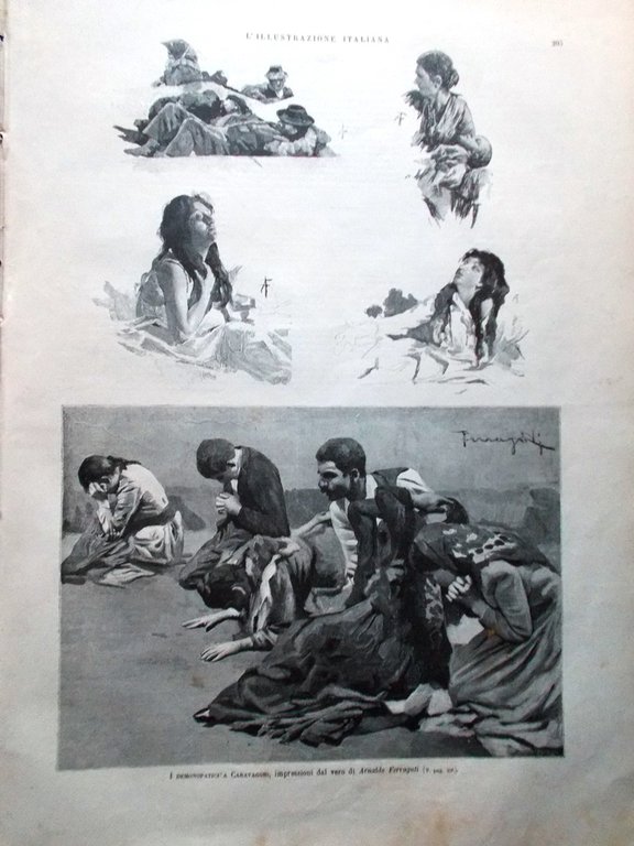 L'Illustrazione Italiana 27 Settembre 1891 Indemoniati Caravaggio Asmara Savoia