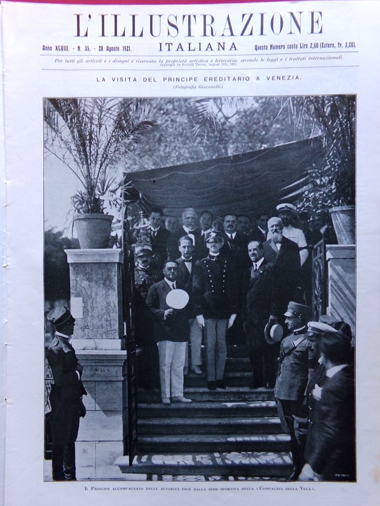 L'Illustrazione Italiana 28 Agosto 1921 Jean Bulhak Isarco Bressanone Fotografia | Immagine principale