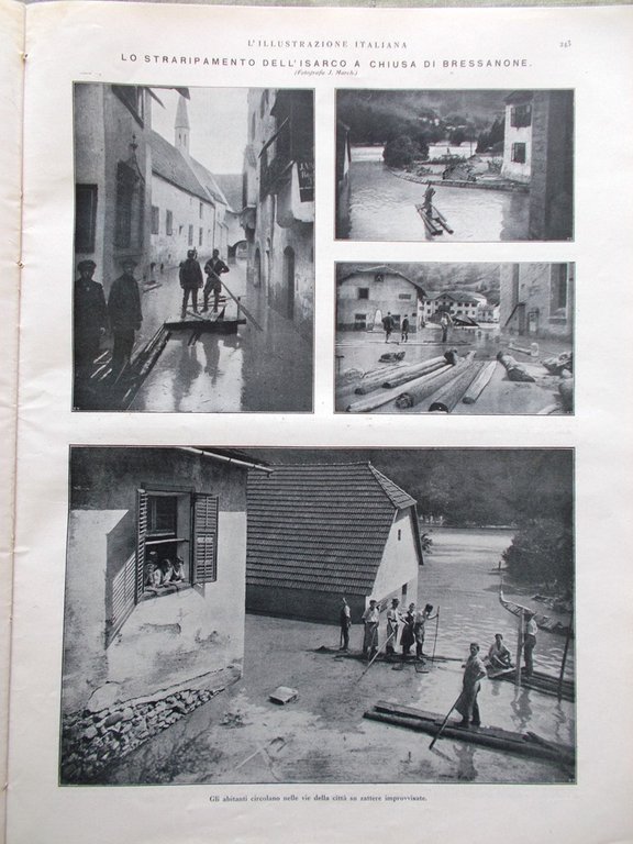 L'Illustrazione Italiana 28 Agosto 1921 Jean Bulhak Isarco Bressanone Fotografia