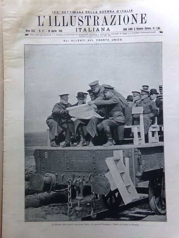 L'Illustrazione Italiana 28 Aprile 1918 WW1 Reims Piave Guerra in … | Immagine Gallery 1