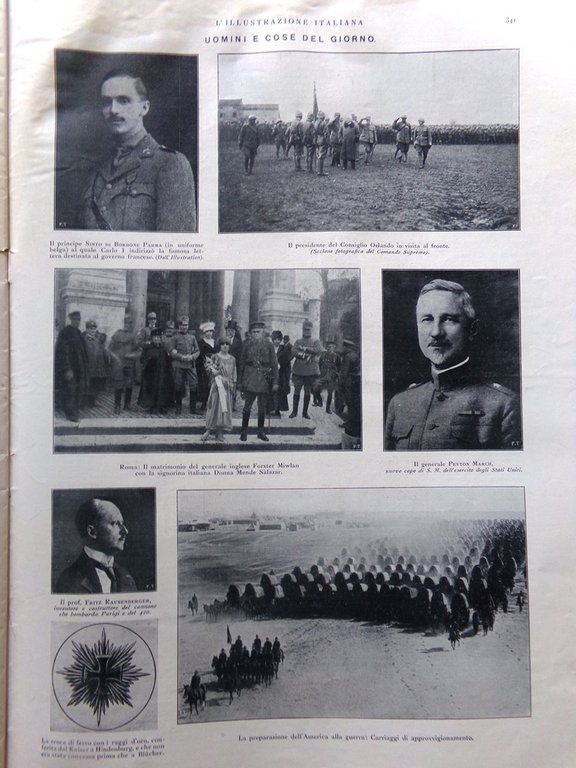 L'Illustrazione Italiana 28 Aprile 1918 WW1 Reims Piave Guerra in …