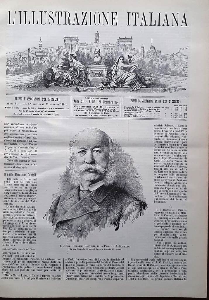 L'Illustrazione Italiana 28 Dicembre 1884 Cantelli Campanella Genova Zula Natale