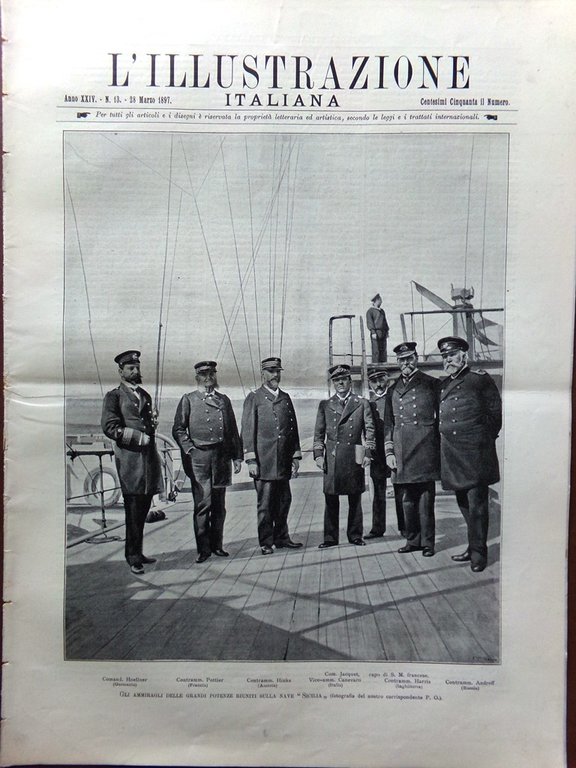 L'illustrazione Italiana 28 Marzo 1897 Rivolta Candia Elezioni Trieste Leone …