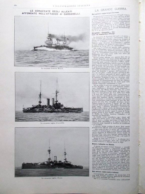 L'illustrazione Italiana 28 Marzo 1915 WW1 Fedra di D'Annunzio Carpazi …
