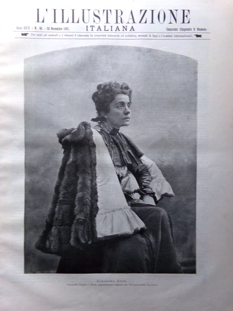 L'illustrazione Italiana 28 Novembre 1897 Eleonora Duse Lapponia Fontane di …