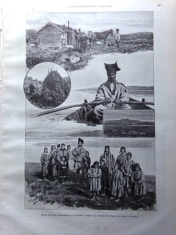 L'illustrazione Italiana 28 Novembre 1897 Eleonora Duse Lapponia Fontane di …