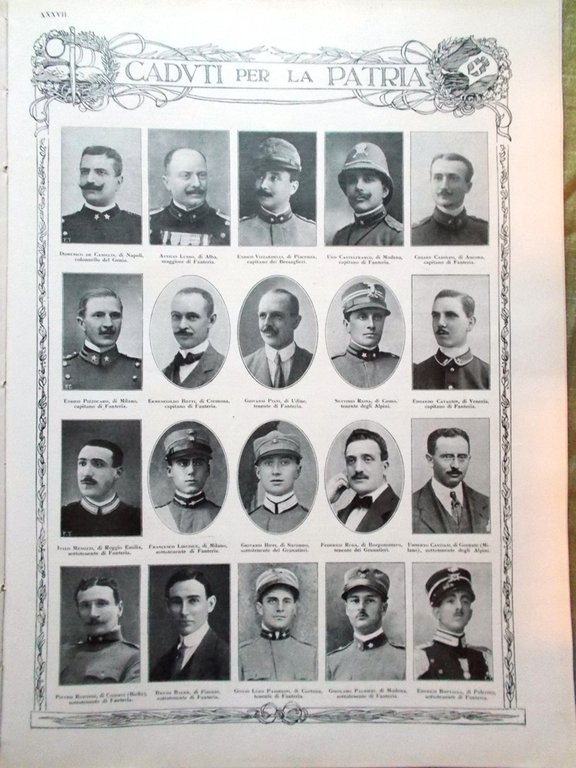 L'illustrazione Italiana 28 Novembre 1915 WW1 Gorizia Forte Hensel Malborghetto