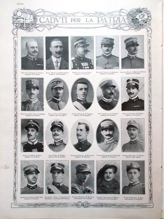 L'illustrazione Italiana 28 Novembre 1915 WW1 Gorizia Forte Hensel Malborghetto