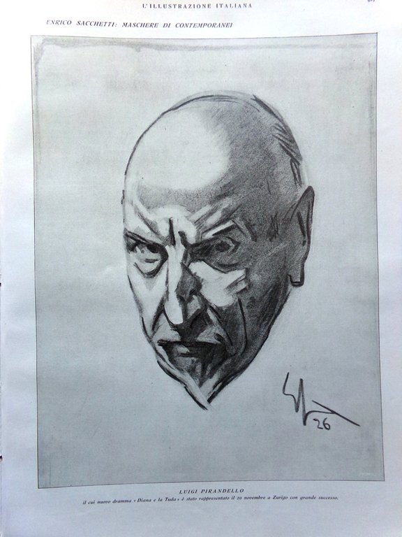 L'Illustrazione Italiana 28 Novembre 1926 Vico Schneider Tomba Puccini Pedrollo | Immagine Gallery 3