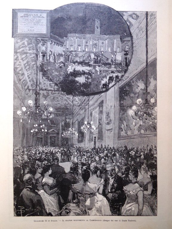 L'Illustrazione Italiana 28 Ottobre 1888 Guglielmo II in Italia Centocelle …