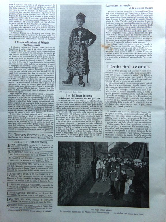 L'Illustrazione Italiana 28 Ottobre 1906 Vivanti Chartres Dumont Zeppelin Raggio