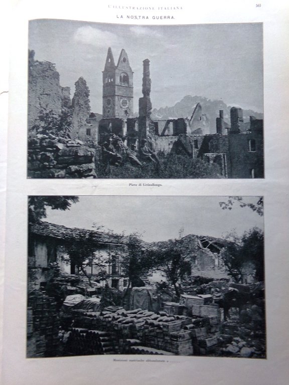 L'Illustrazione Italiana 28 Ottobre 1917 WW1 Caldieri Boneti Livinallongo Duino