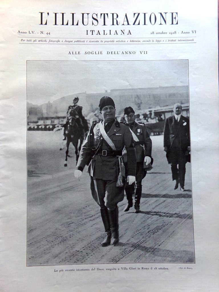 L'Illustrazione Italiana 28 Ottobre 1928 Duce Lago Nemi Butrinto Sidney …