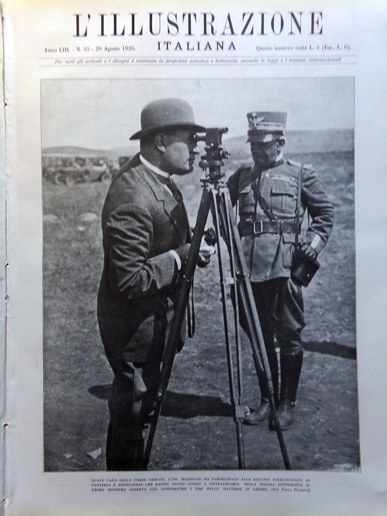 L'Illustrazione Italiana 29 Agosto 1926 Palladio Vicenza Gandolin Nazario Sauro | Immagine principale