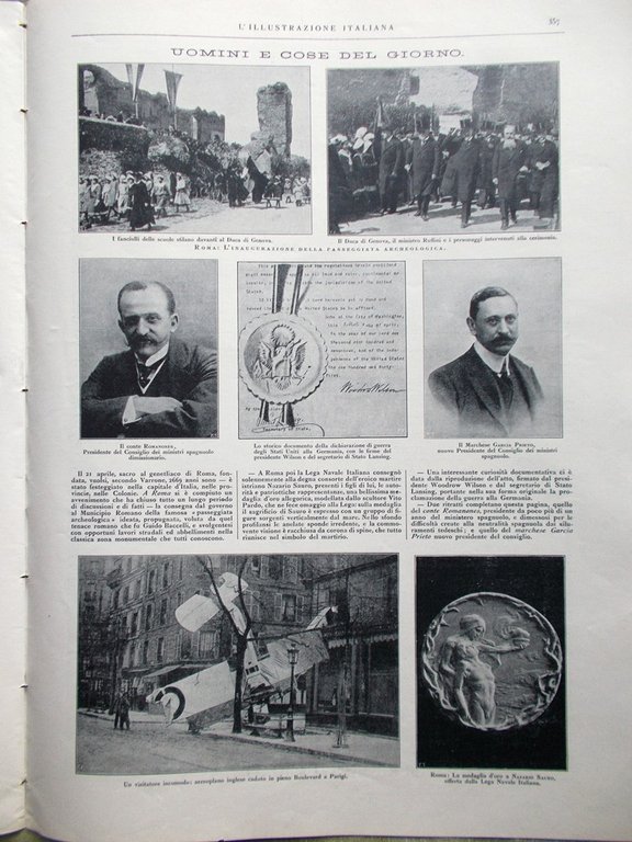 L'Illustrazione Italiana 29 Aprile 1917 WW1 Rivoluzione Russa Pantaleoni Altare