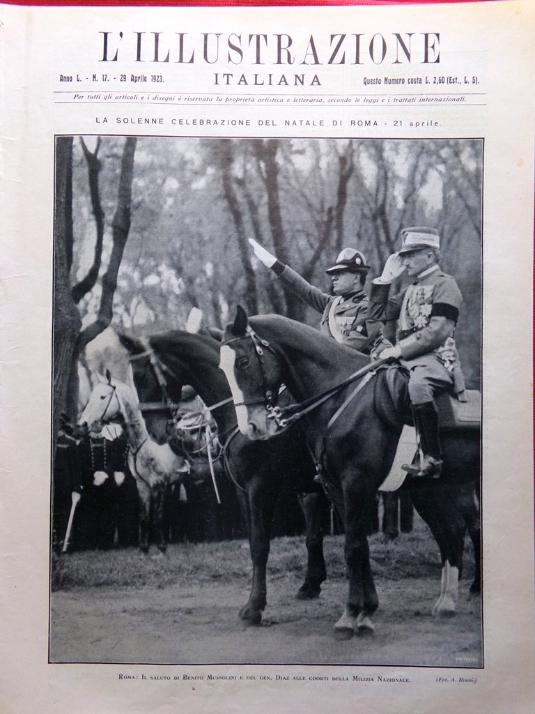 L'Illustrazione Italiana 29 Aprile 1923 Natale Roma Cavassa Derby Reale …