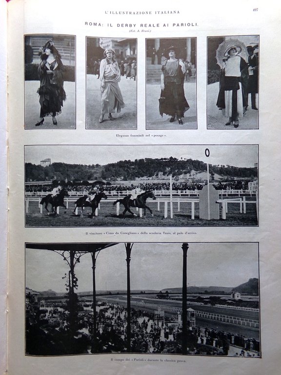 L'Illustrazione Italiana 29 Aprile 1923 Natale Roma Cavassa Derby Reale …
