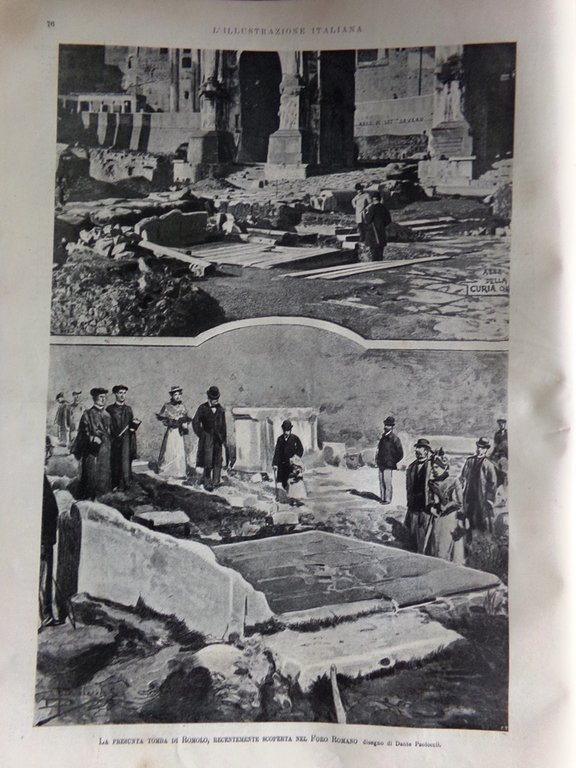 L'Illustrazione Italiana 29 Gennaio 1899 Scavi Foro Romano Expo Elettricità …