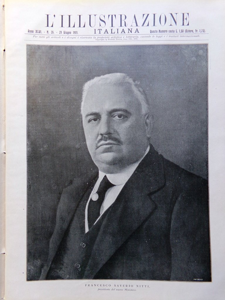 L'Illustrazione Italiana 29 Giugno 1919 Ministero Nitti Dalmazia Tallone Tandura