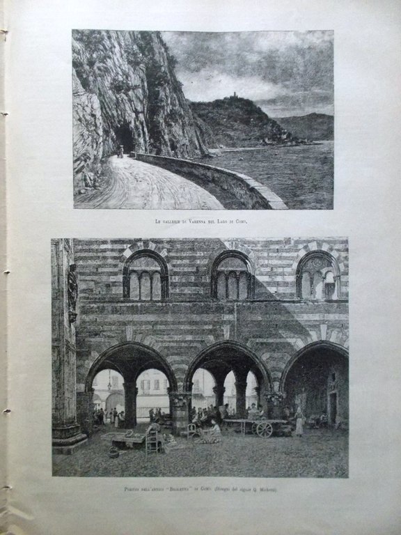 L'illustrazione Italiana 29 Luglio 1883 Napoli Fiesole Lago Como Ospizio …