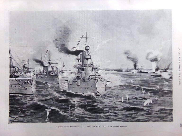 L'Illustrazione Italiana 29 Maggio 1898 Brin Key West Moti Napoli …