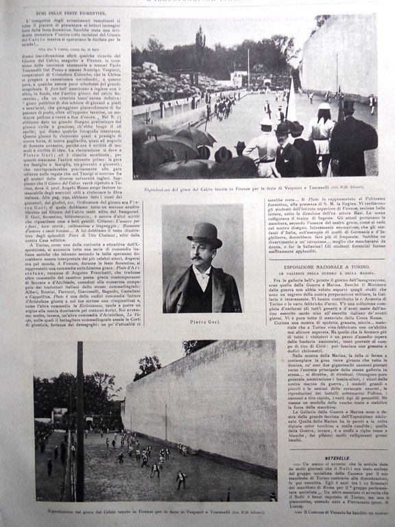 L'Illustrazione Italiana 29 Maggio 1898 Brin Key West Moti Napoli …
