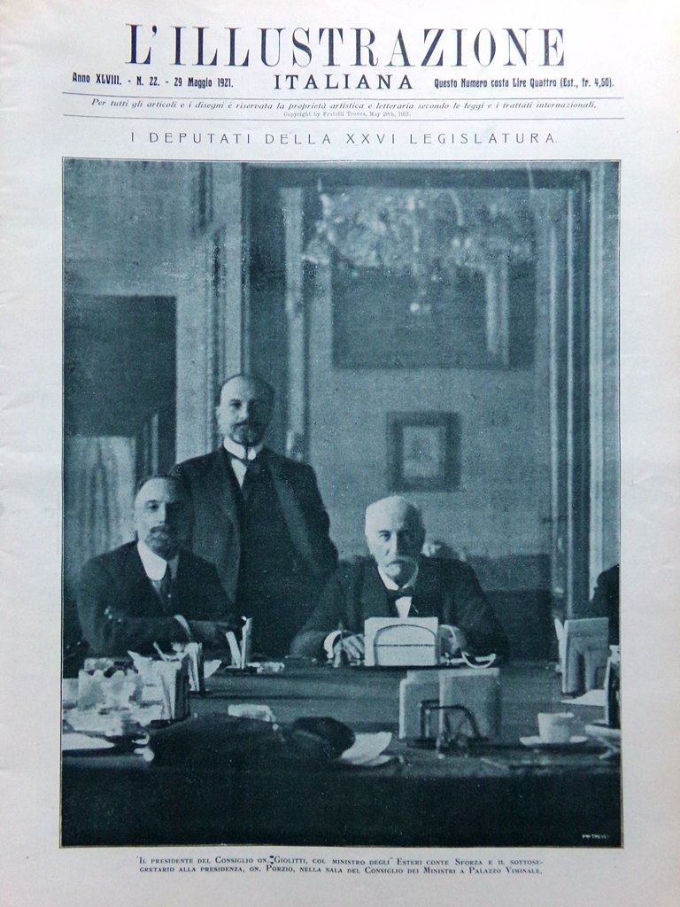 L'Illustrazione Italiana 29 Maggio 1921 XXVI Legislatura Moretti Circuito Garda