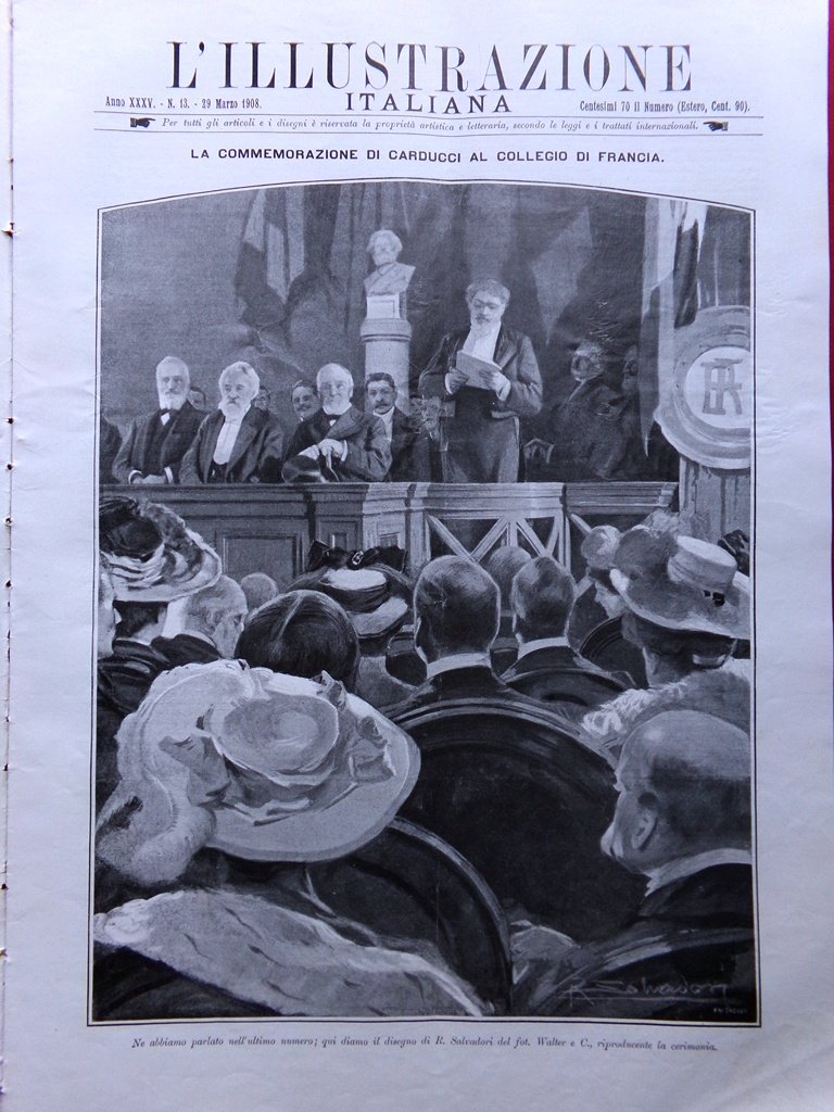 L'Illustrazione Italiana 29 Marzo 1908 Guerra Haiti Marocco Raid New … | Immagine principale