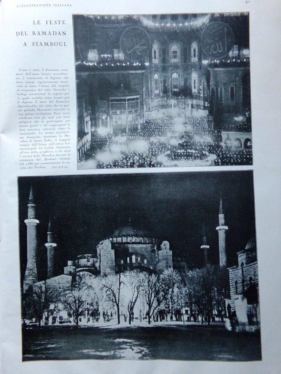L'illustrazione Italiana 29 Marzo 1931 Maddalena Cecconi Pompei Moretti Ramadan